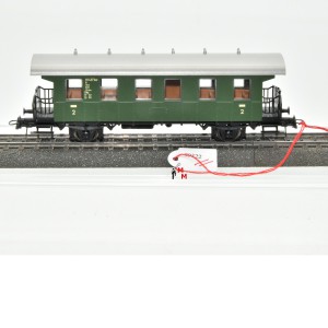 Roco 54229.2 Personenwagen "Donnerbüchse", 2.Kl. der DB, grün, ohne OVP, (99322)