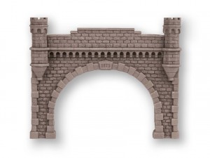 (Neu) Noch 58271 Granitmauer-Tunnelportal, H0, 2-gleisig,
