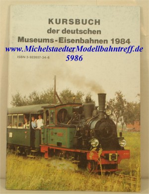 Kursbuch der deutschen Museumsbahnen 1984, (5986)