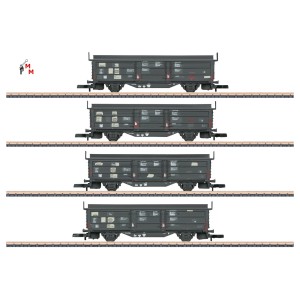 (Neu) Märklin Spur Z 82155 Schiebewand-/dachwagen-Set DB, Ep.IV,