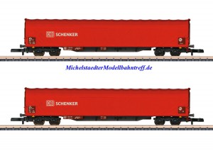 (Neu) Märklin Spur Z 82426 Schiebeplanenwagen-Set DB AG Ep.VI,