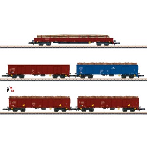 (Neu) Märklin Spur Z 86683 Güterwagen-Set Holztransport PKP,