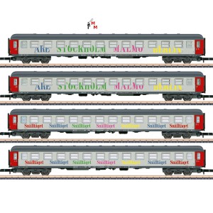 (Neu) Märklin Spur Z 87283 Personenwagen-Set "„Berlin-Malmö-Express",