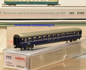 (Neu) Märklin MHI 87408-09 Spur Z Eurofima-Liegewagenwagen der SBB, 2. Kl.,
