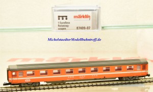 (Neu) Märklin 87409-07 Spur Z Eurofima Personenwagen, 1.Kl., SBB,