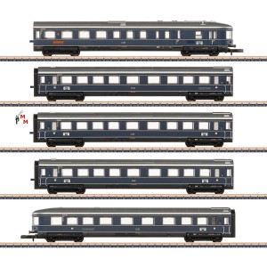 (Neu) Märklin 87615 Schnellzugwagen-Set "Blauer Enzian", (5 Wagen) MHI 01/2026