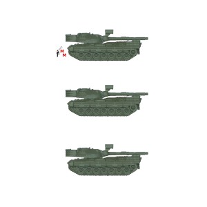 (Neu) Märklin Spur Z 89025 Fahrzeugset Panzer Leopard 1A, (3Stück)