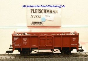 Fleischmann 5205 Offener Güterwagen mit Ladegut, DB, (11038)