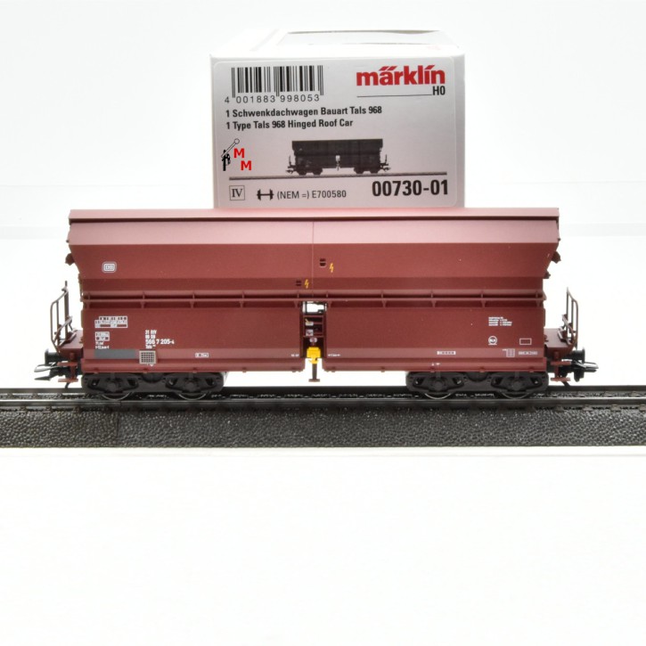 (Neu) Märklin 00730.02 Großraum Schwenkdachwagen, mit Bremsspindel,einzeln aus Display,