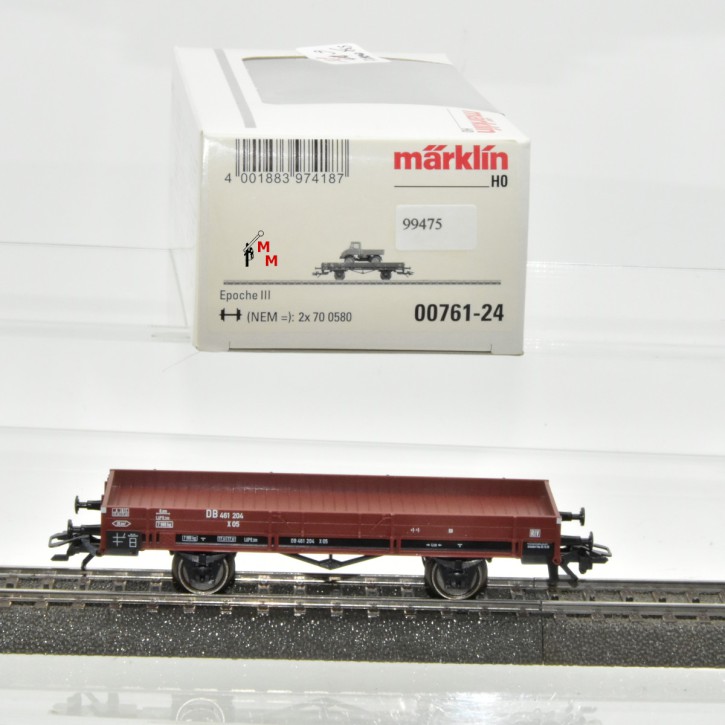 Märklin 00761.002 Niederbordwagen ohne Beladung, (99475)