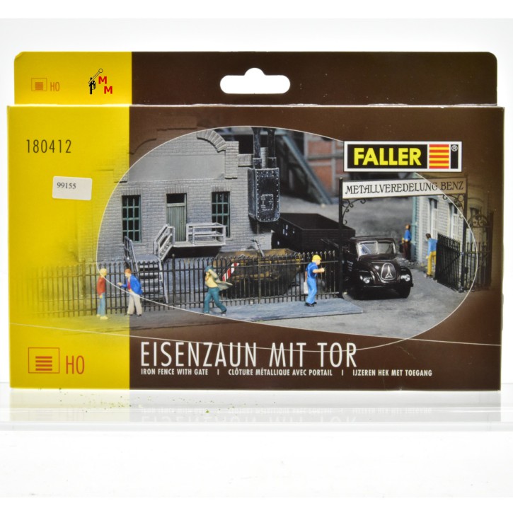 Faller 180412 Eisenzaun mit Tor, (99155)