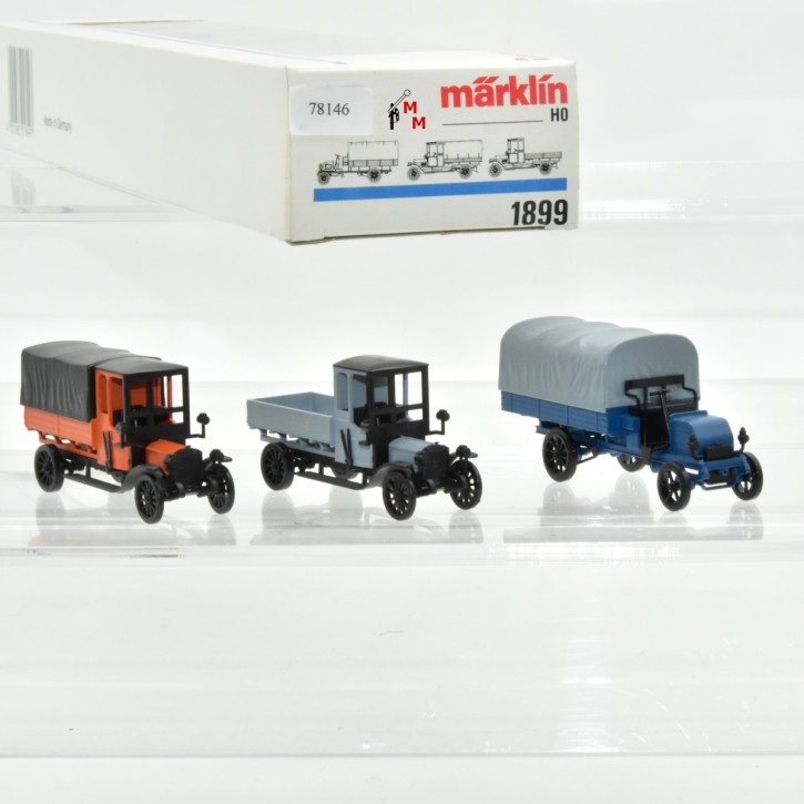 Märklin 1899 "3 Oldtimer Lieferwagen", (78146)