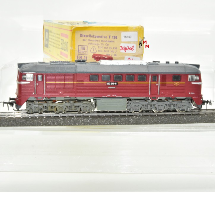 Piko 190/20 Diesellok BR 120, "Taigatrommel" der DR, Wechselstrom, digital, (78640)
