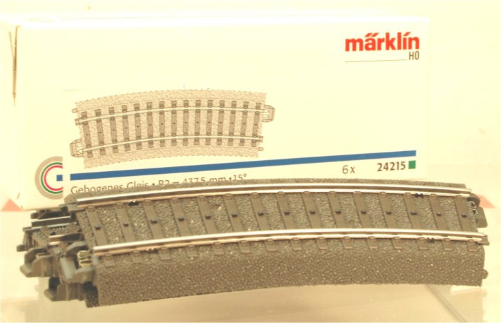 Märklin 24215 Gebogenes Gleis R2, 15°, (6083)