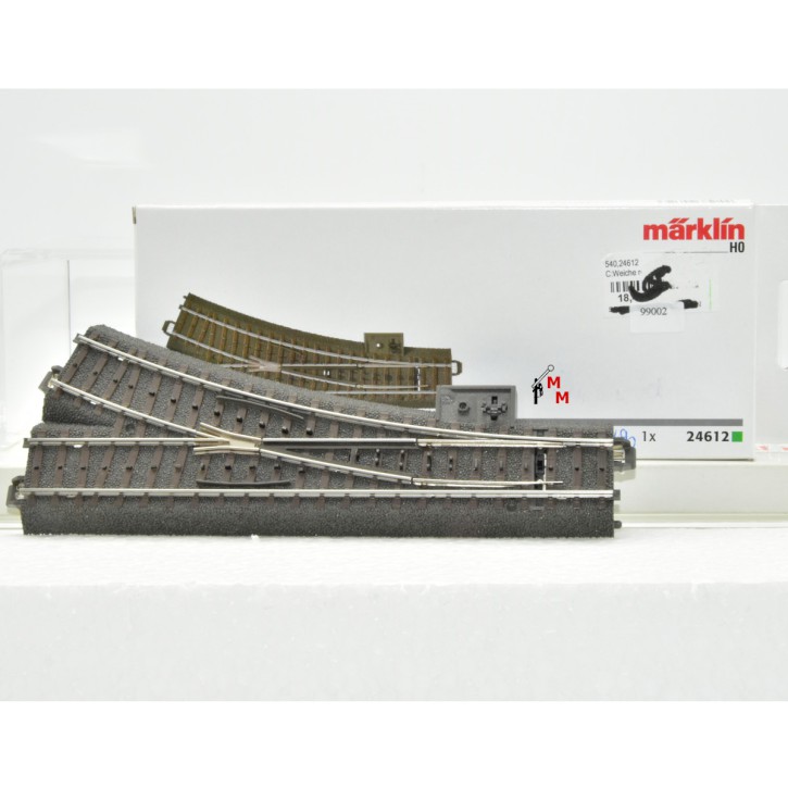 Märklin 24612 Weiche rechts, mit Antrieb & Decoder, (99002)