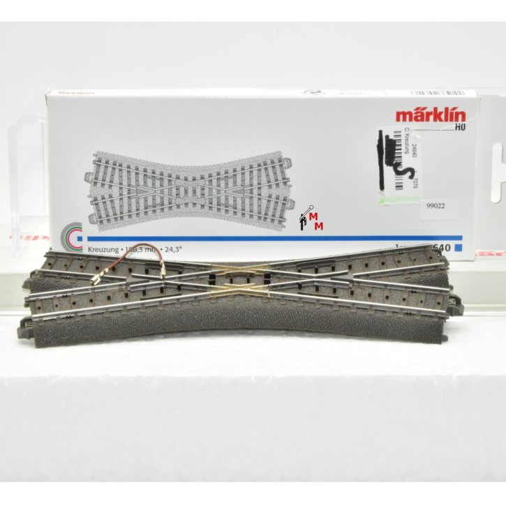 Märklin 24640 Kreuzung 188,3mm 24,3°, (99022)