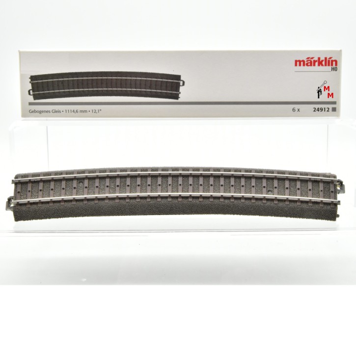 Märklin 24912 Geb. Gleis 12.1°, Gegenb. zur schl. Weiche, (6073)