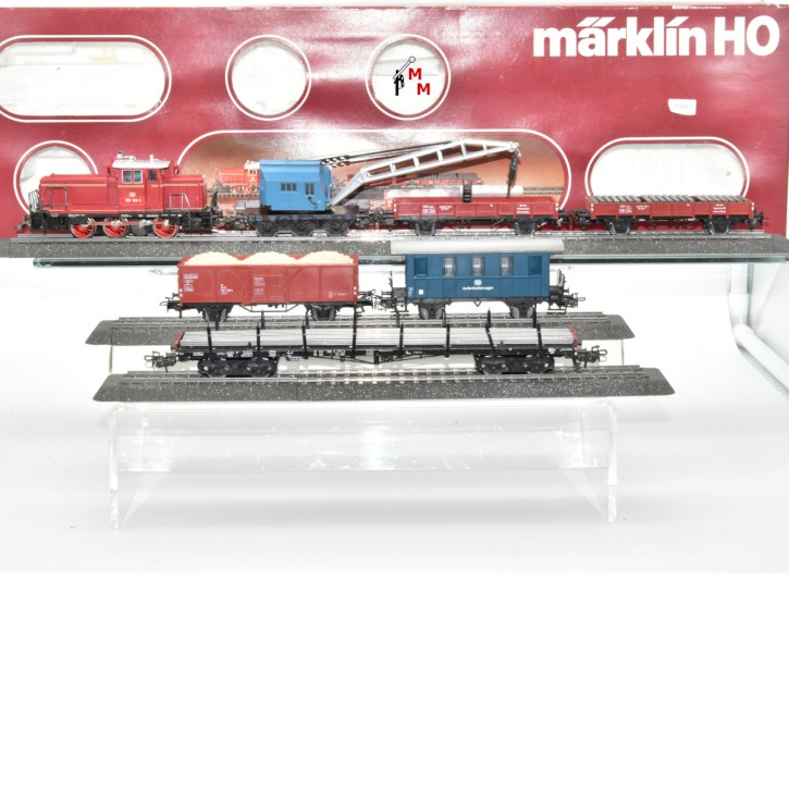 Märklin 2853 Zugpackung "Gleisbauzug", Diesellok mit Telexkupplung, (25167)