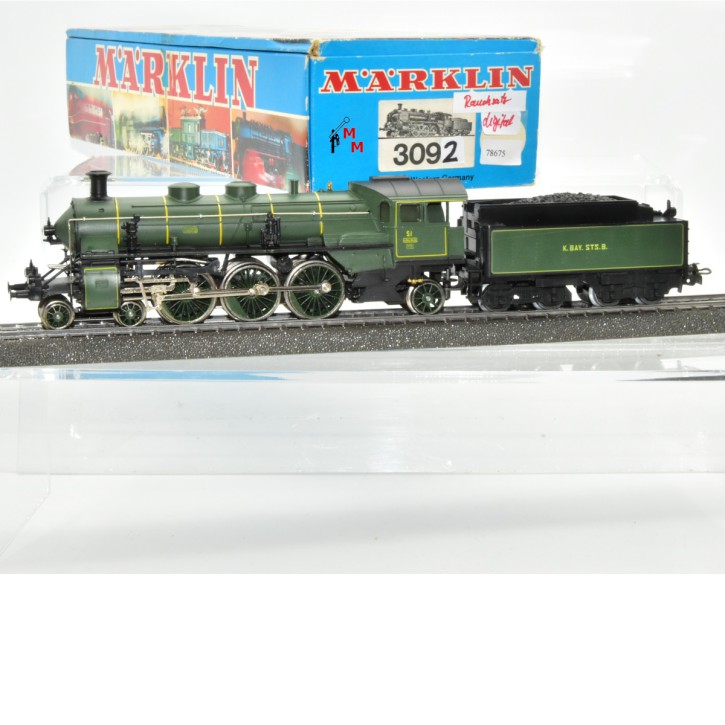 Märklin 3092.1 Dampflok BR S 3/6 der K.Bay.Sts.B., mit Rauchsatz, digital, (78675))