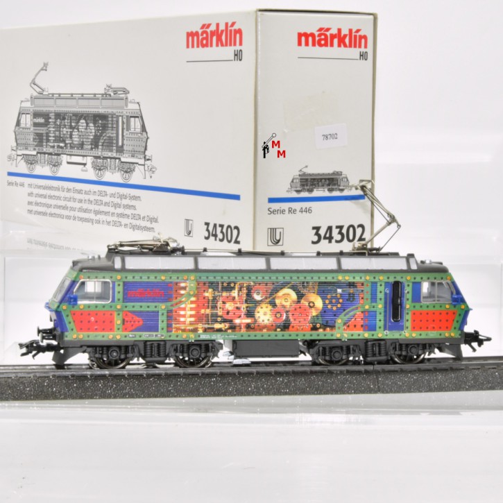 Märklin 34302 E-Lok Serie Re 446 SBB, 'Metallbaukasten', (78702))