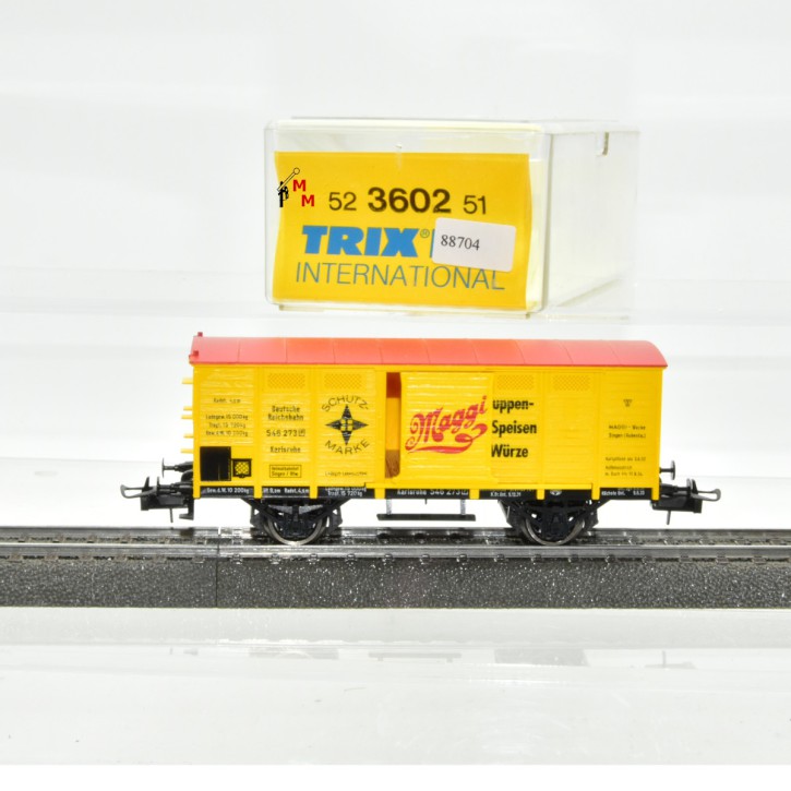 Trix 52 3602 51 Ged. Güterwagen "Maggi", der Deutschen Reichsbahn, (88704)