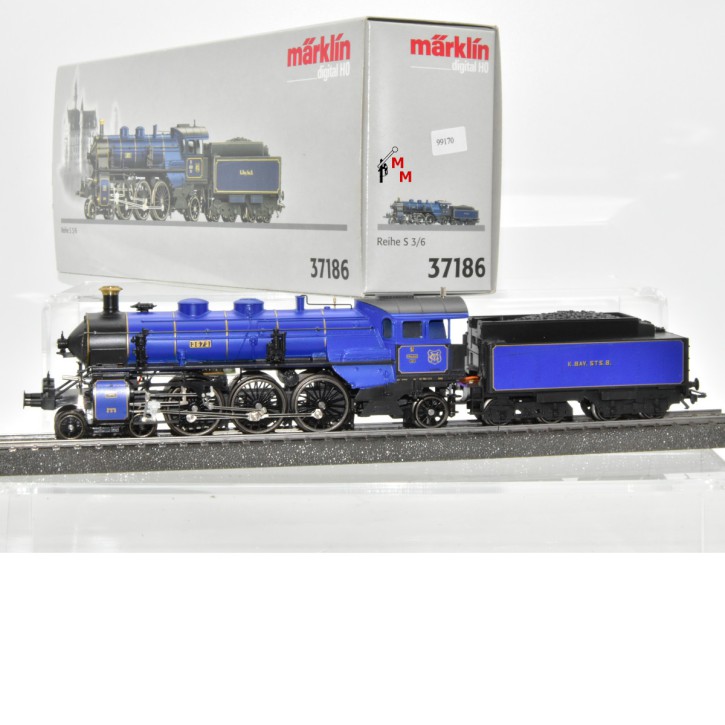 Märklin 37186 Dampflok BR S3/6 der K. Bay. Sts.B., mit Rauchsatz, (99170)