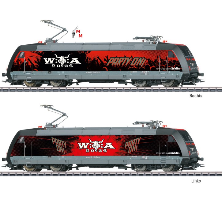 (Neu) Märklin 39476 E-Lok BR 101 "Sondergestaltung zum Wacken Open Air (W:O:A®)"