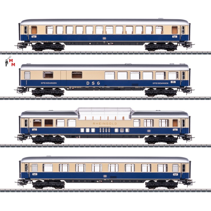 (Neu) Märklin 40852 Rheingoldwagen-Set, 4-teilig, "Tin Plate", MHI 01/2026