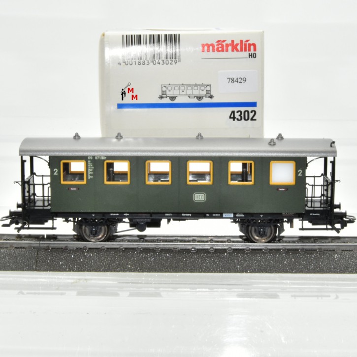 Märklin 4302 Plattformwagen 2.Kl., beleuchtet, (78429)