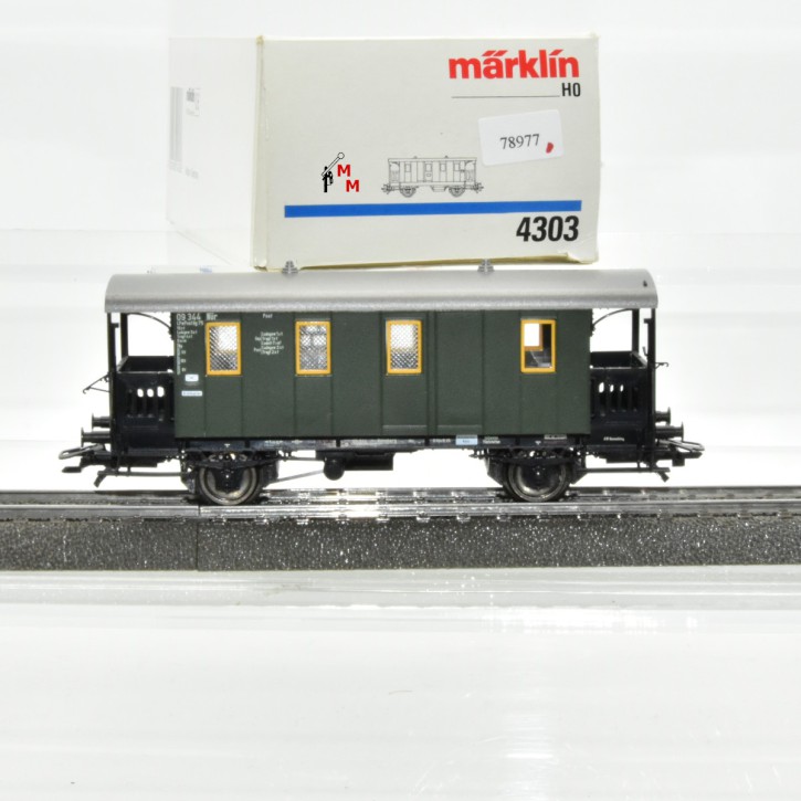 Märklin 4303 Post/Gepäckwagen, beleuchtet, (78977)