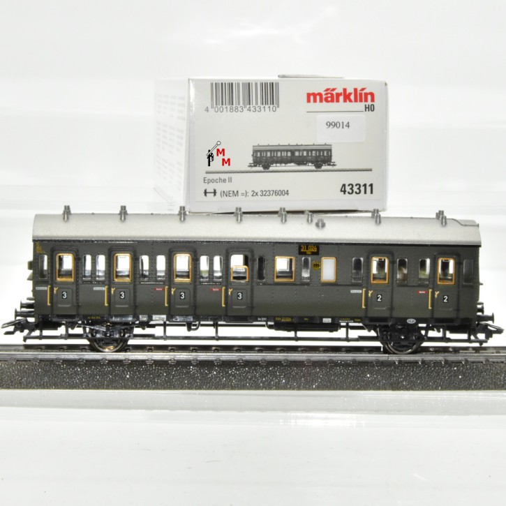 Märklin 43311 Abteilwagen 2./3. Kl., DRG Ep. II, (99014)