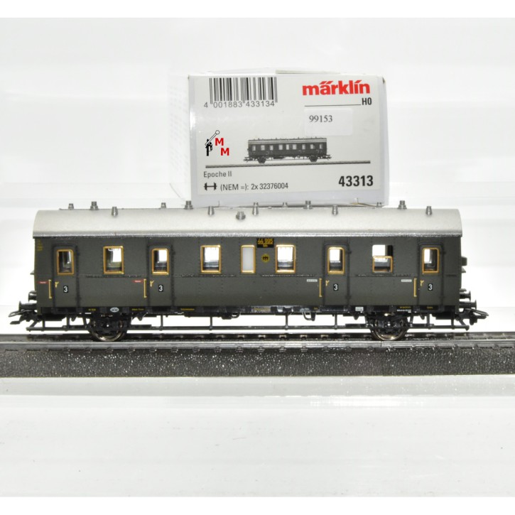 Märklin 43313 2-achsiger Nebenbahn-Abteilwagen, 3. Kl. der DRG, (99153)