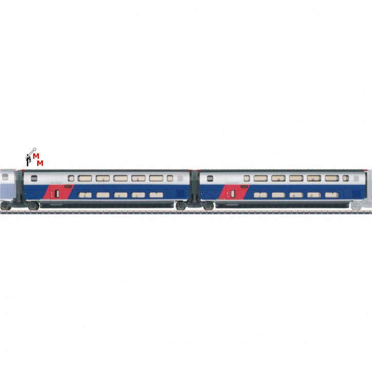 (Neu) Märklin 43423 Ergänzungswagen-Set -1- zum  TGV Duplex,