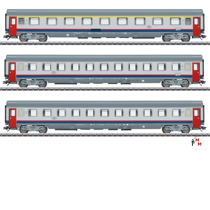 (Neu) Märklin 43523 Schnellzugwagen-Set "EC90 Vauban" der SNCB, Ep.V,