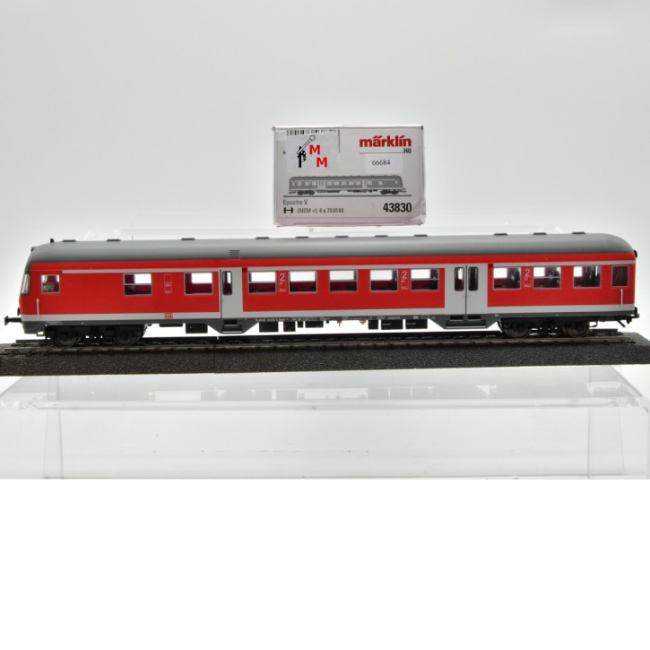 Märklin 43830 Nahverkehrs-Steuerwagen 2.Kl., DB AG, mit Innenbeleuchtung, (66684)