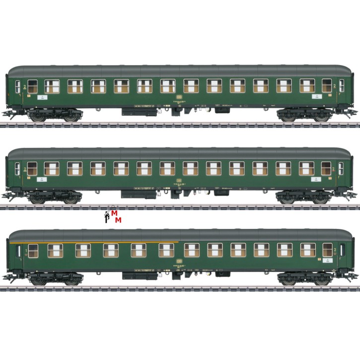 (Neu) Märklin 43936 Schnellzugwagen-Set zum Postwagen, 3 Wagen,