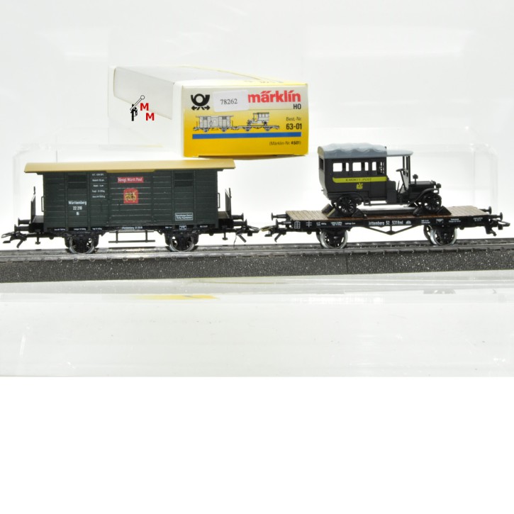 Märklin 4501/90701 Württembergische Postwagenset, (78262)