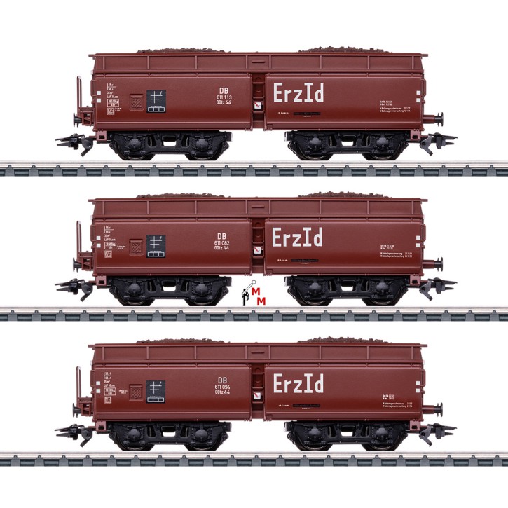 (Neu) Märklin 46221 Wagen-Set Erz 1d der DB, Ep.III,