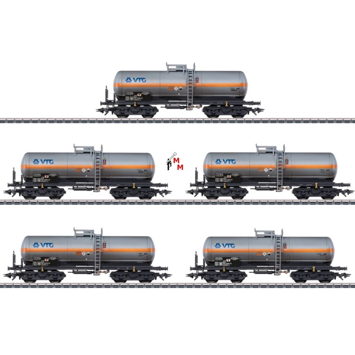 (Neu) Märklin 46465 Chlorgaskesselwagen-Set "VTG", MHI