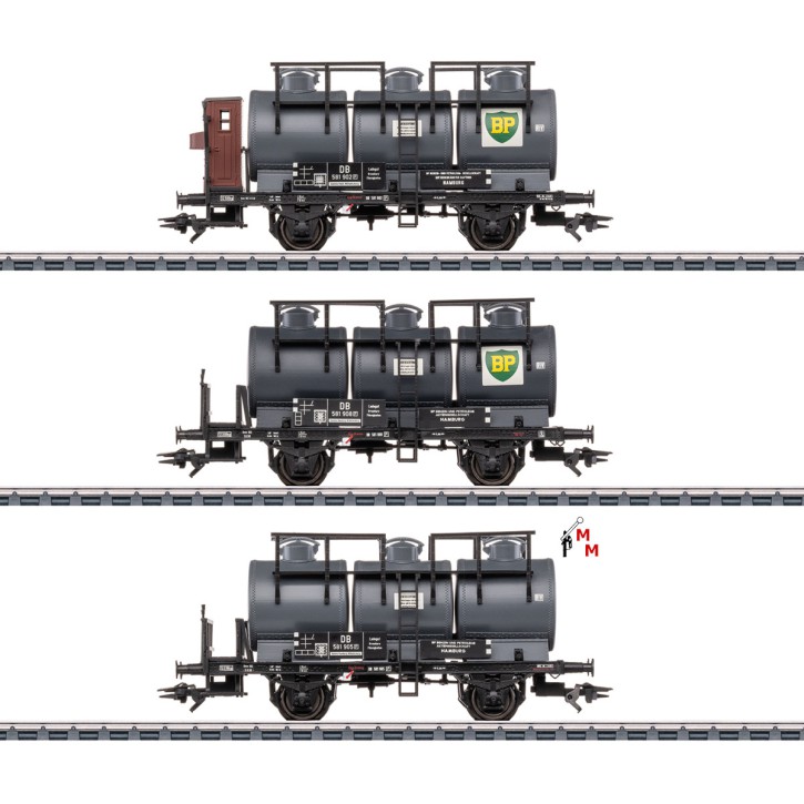(Neu) Märklin 46491 Kesselwagen-Set  der DB, Ep.III,