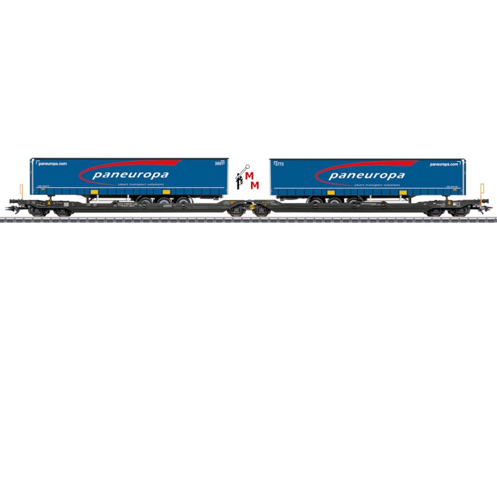 (Neu) Märklin 47476 Doppel-Taschenwagen "Paneuropa", Ep.VI,