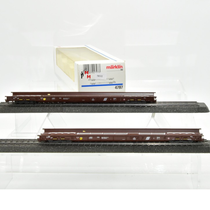 Märklin 4797 Niederflurwagen für LKW-Transport, der ÖBB, (78532)