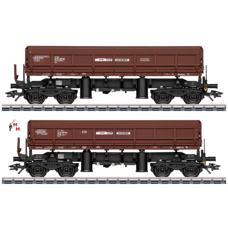 (Neu) Märklin 48460 Set Seiten-Kippwagen Wiebe, 2-teilig,