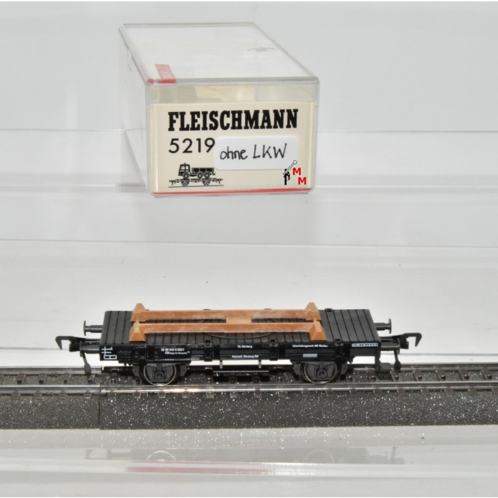 Fleischmann 5219 Flachwagen ohne LKW, DB, (99409)