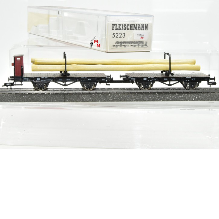 Fleischmann 5223 Drehschemel-Wagenpaar beladen, der DRG, (78710)