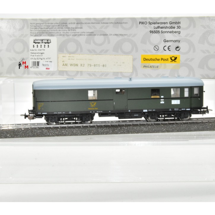Piko 53223 Bahnpostwagen der DB, Ep.III, (78577)
