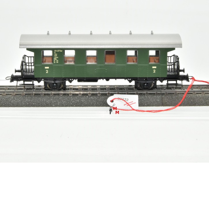 Roco 54229.2 Personenwagen "Donnerbüchse", 2.Kl. der DB, grün, ohne OVP, (99322)