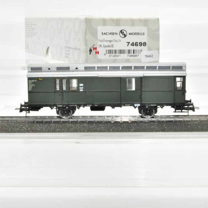 Sachsenmodelle 74698 Post/Packwagen DB, Ep.III, Wechselstrom, (78462)