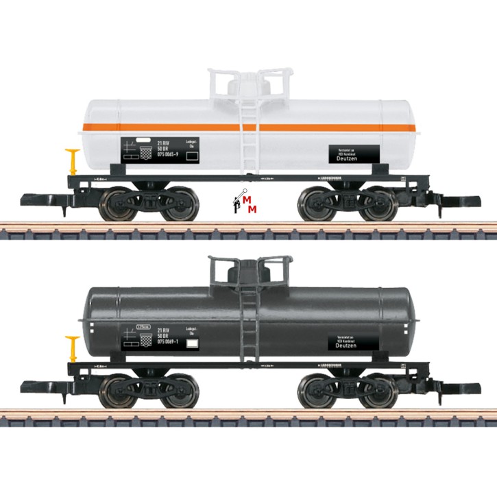 (Neu) Märklin Spur Z, 82524 Tankwagen-Set der DR, VEB Deutzen,