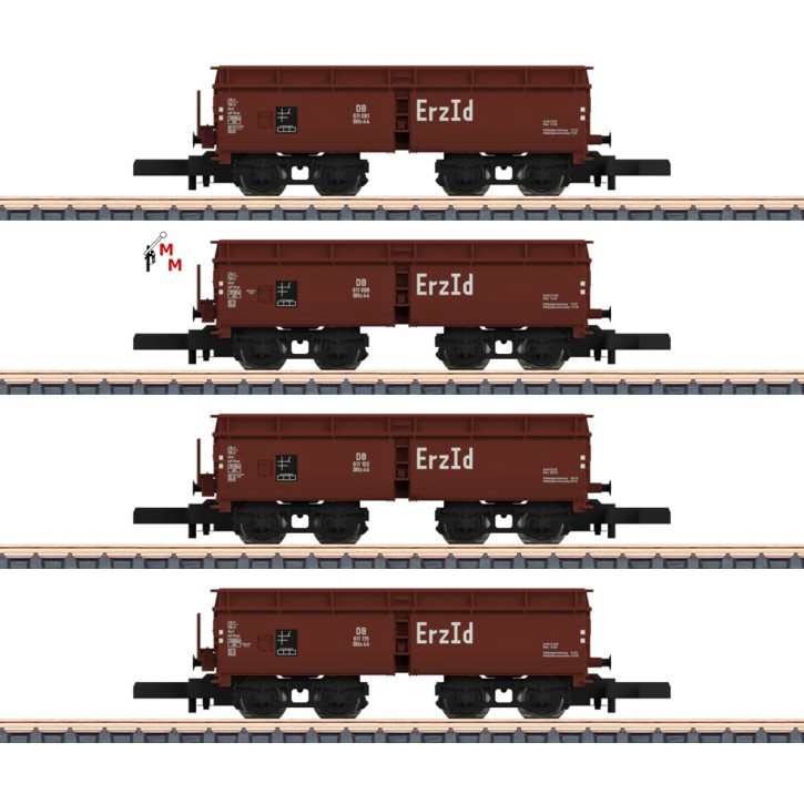 (Neu) Märklin Spur Z, 82710 Selbstenladewagen-Set, der DB, Ep.III